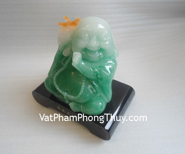 di lac xanh e315 1 Tượng Phật di lạc xanh đá màu phong thủy vui vẻ bình an E315