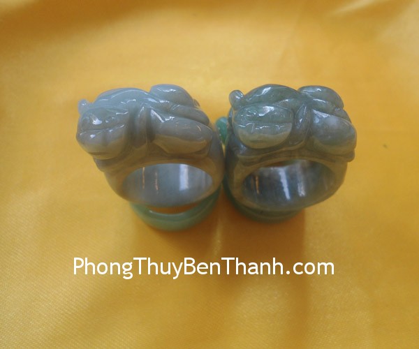 nhan ty huu phi thuy s067 01 Nhẫn Tỳ hưu nguyên bản đá ngọc Phỉ Thúy xanh tăng cường sự nghiệp S067